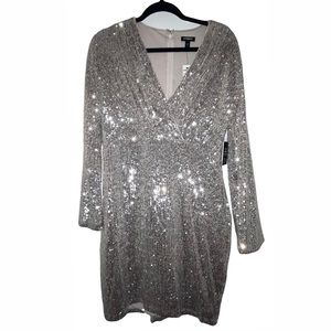 Full Sequin Fitted Party Dress